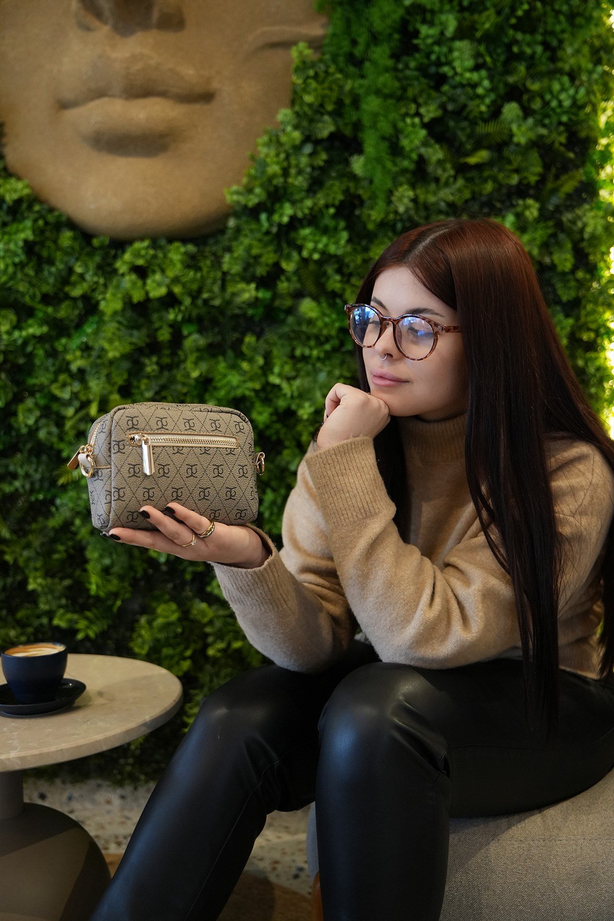 Esme  Omuz Askılı  Kadın Çantası  Gri