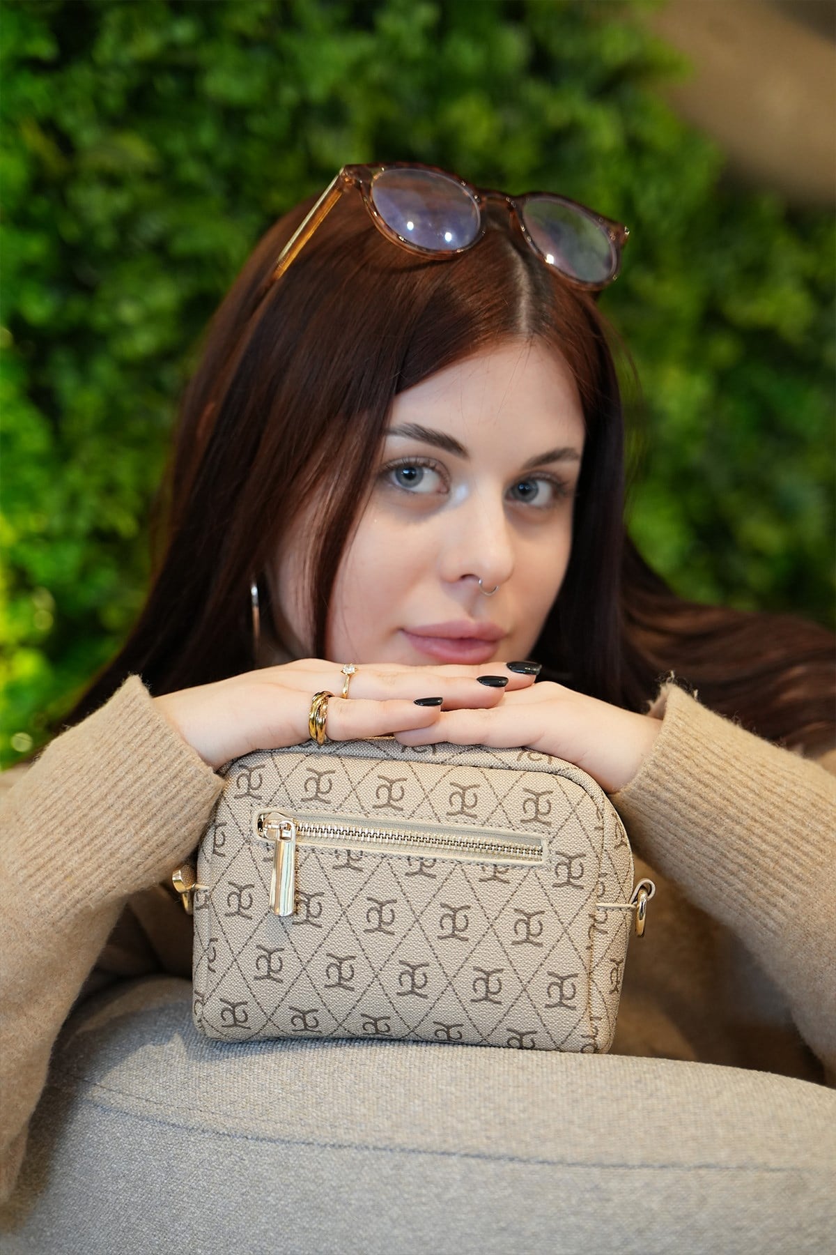 Esme  Omuz Askılı  Kadın Çantası  Vizon