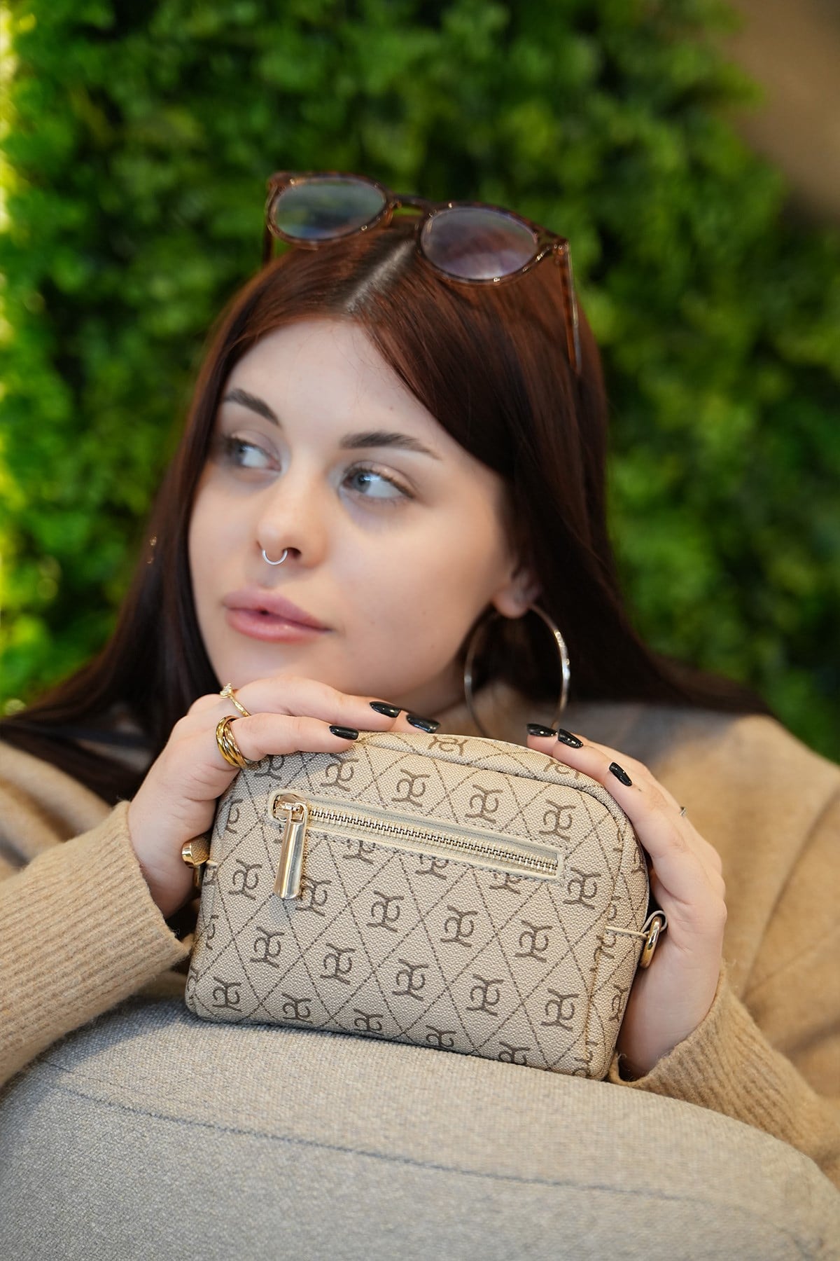 Esme  Omuz Askılı  Kadın Çantası  Vizon