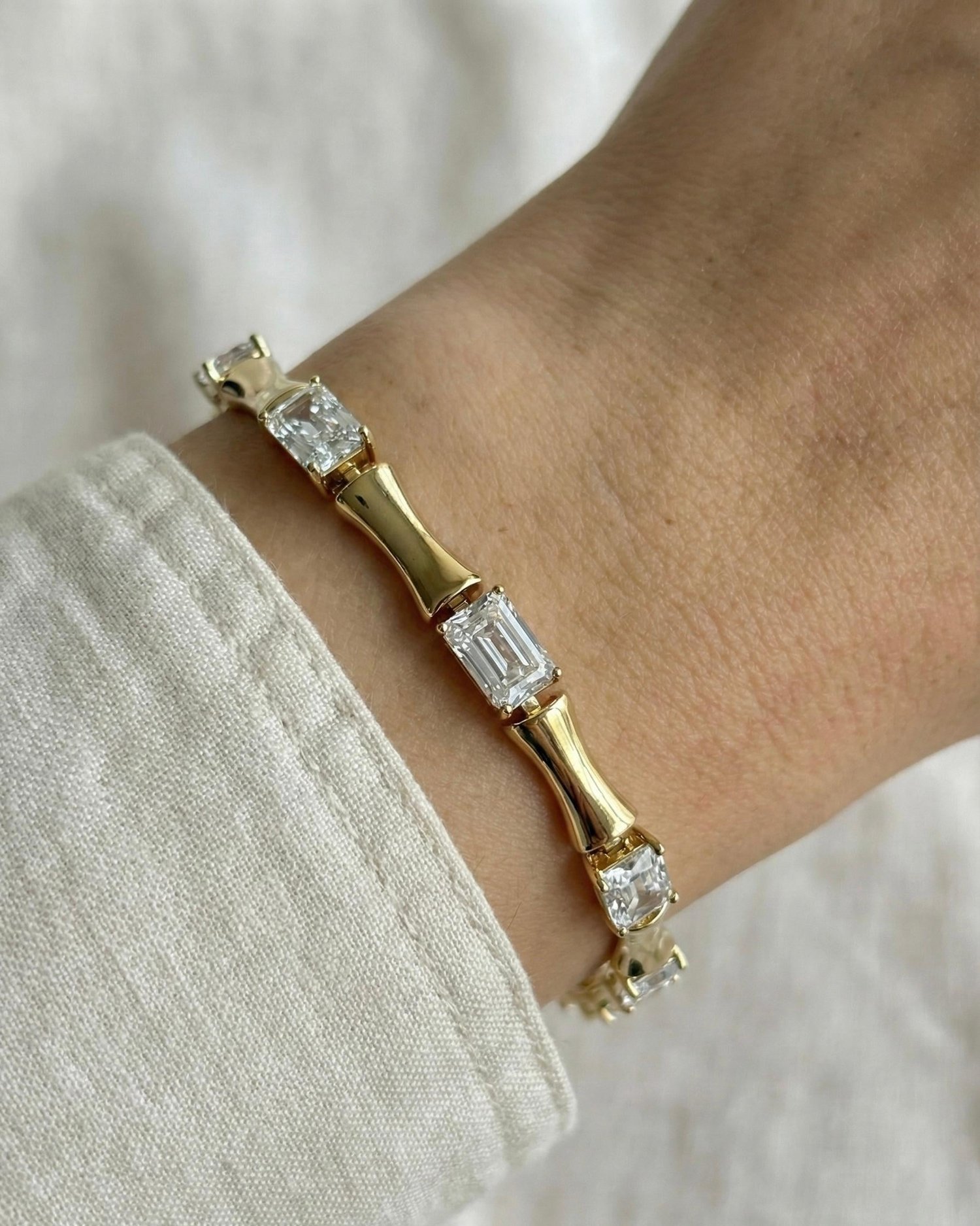 14K Xuping Ara Baget Taşlı Bileklik 