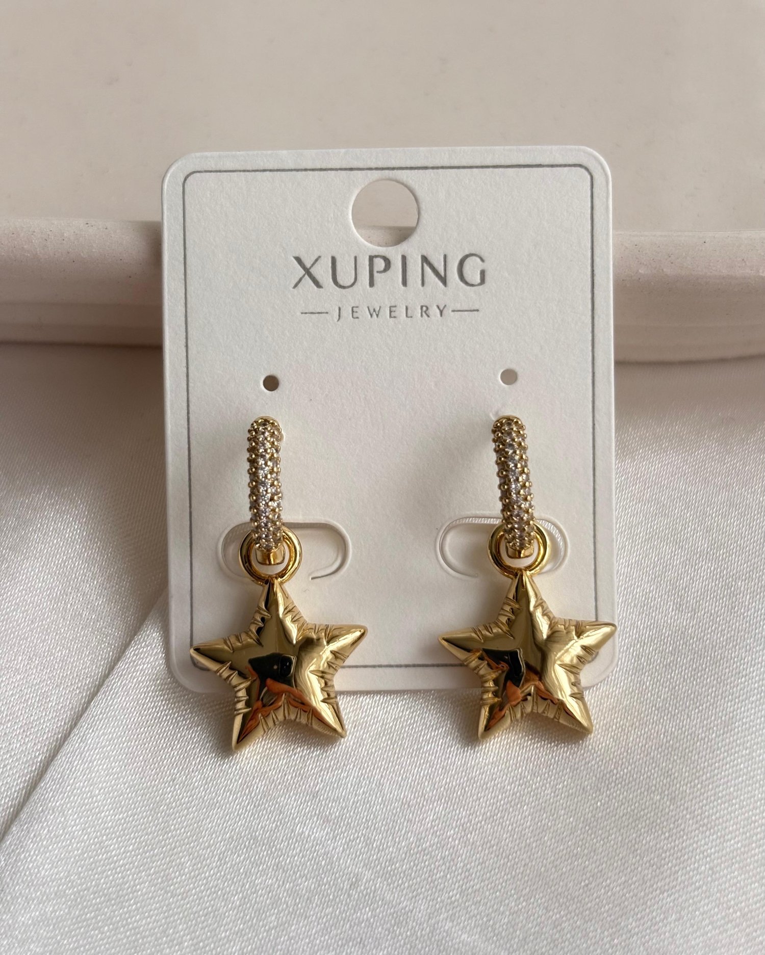 14K Xuping Bombeli Yıldız Küpe