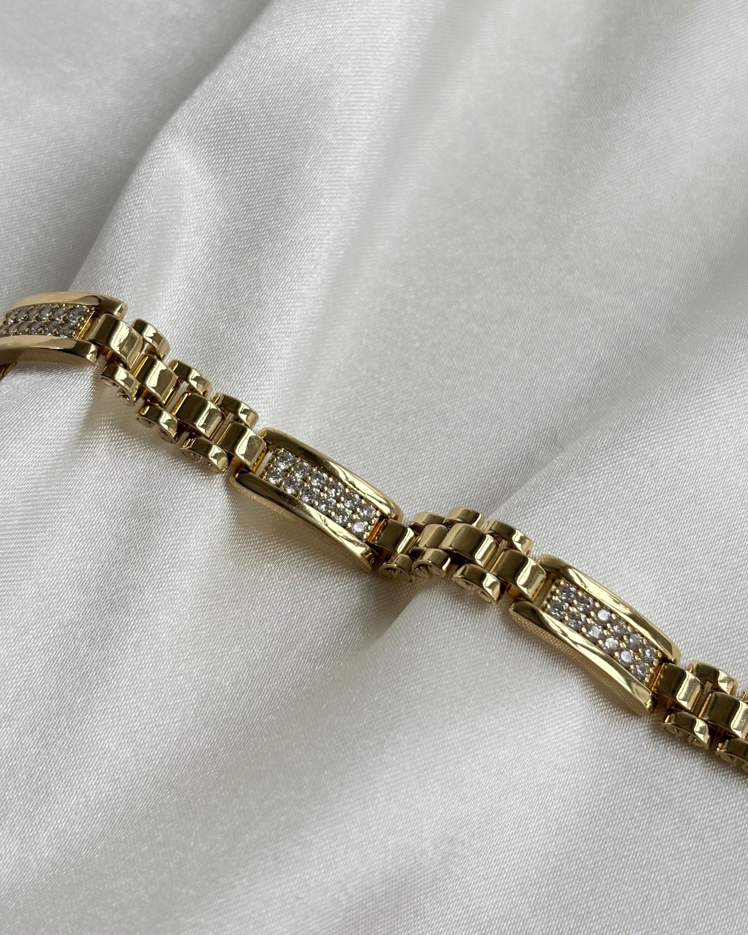 14K Xuping Dikdörtgen Taşlı Kordon Model Bileklik