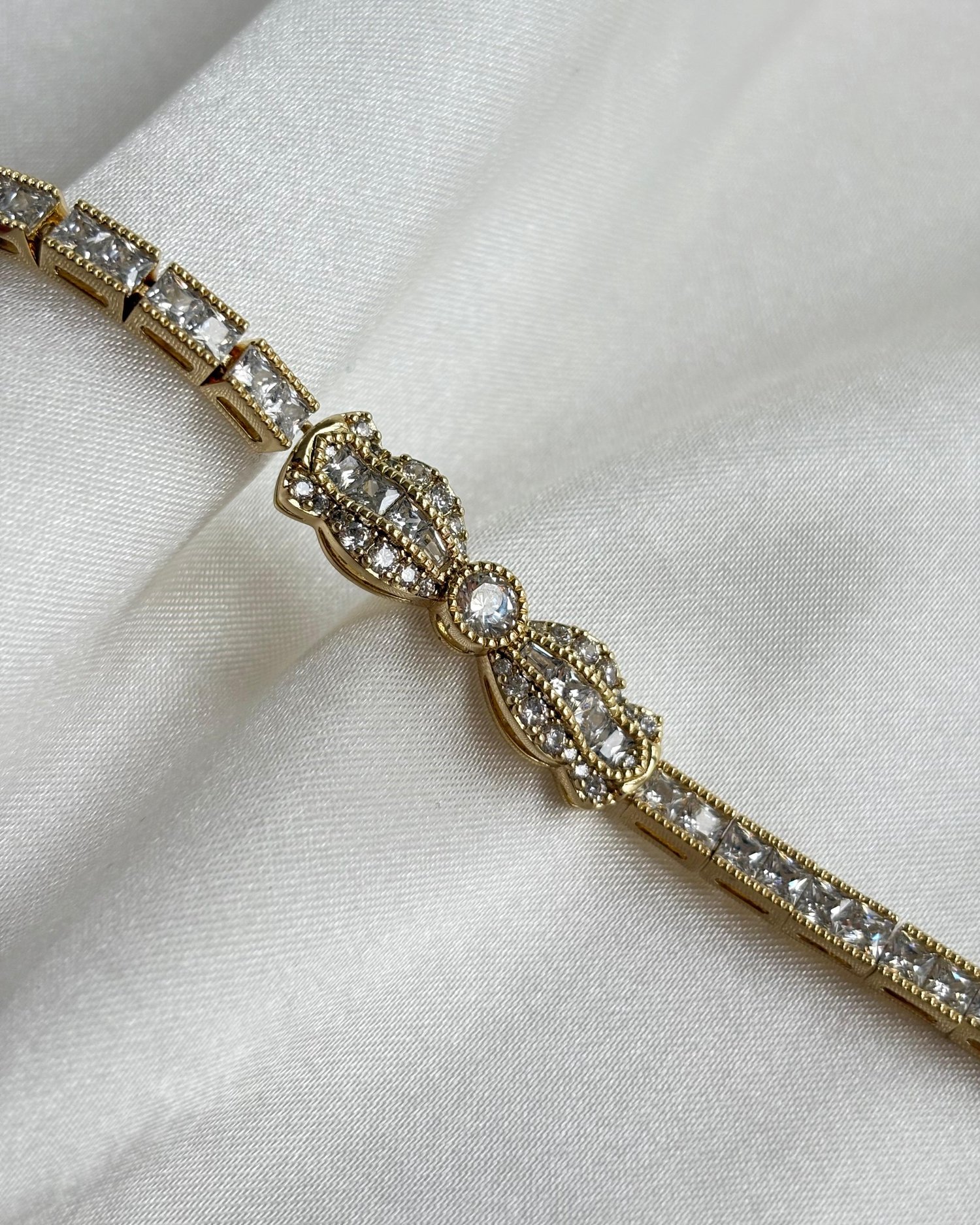 14K Xuping Full Zirkon Taşlı Fiyonk Model Bileklik