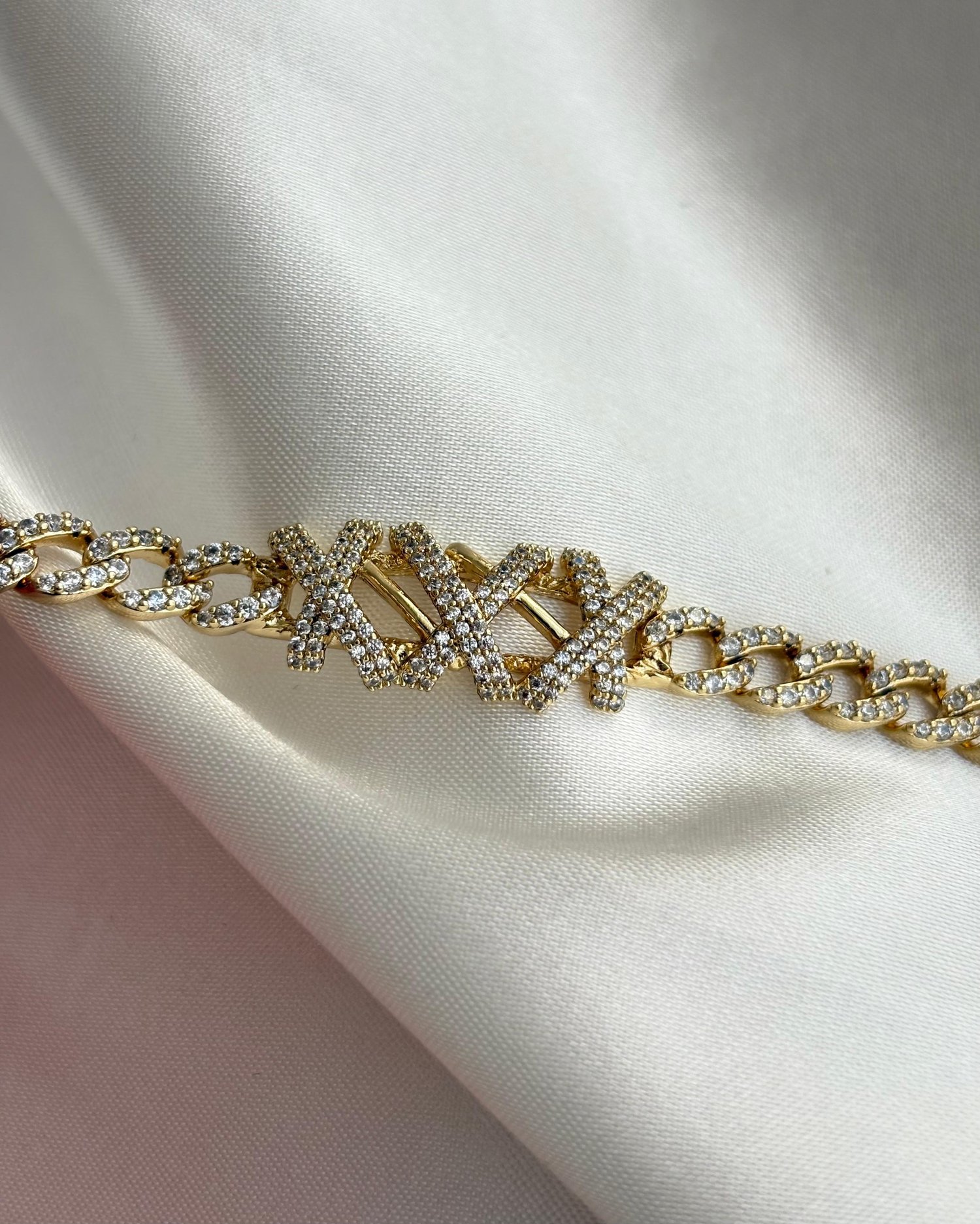 14K Xuping Full Zirkon X Model Gurmet Bileklik