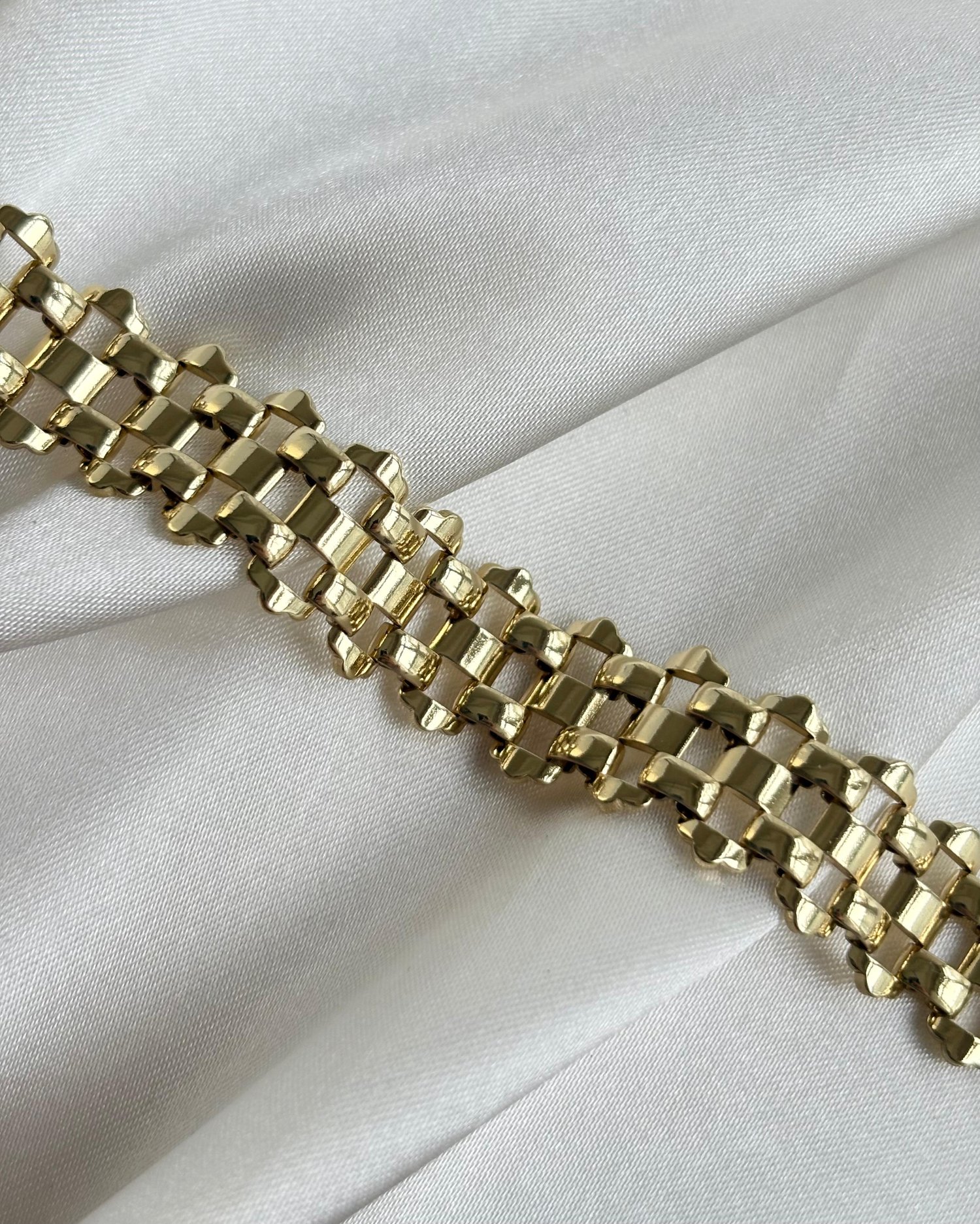 14K Xuping Geometrik Kordon Bileklik