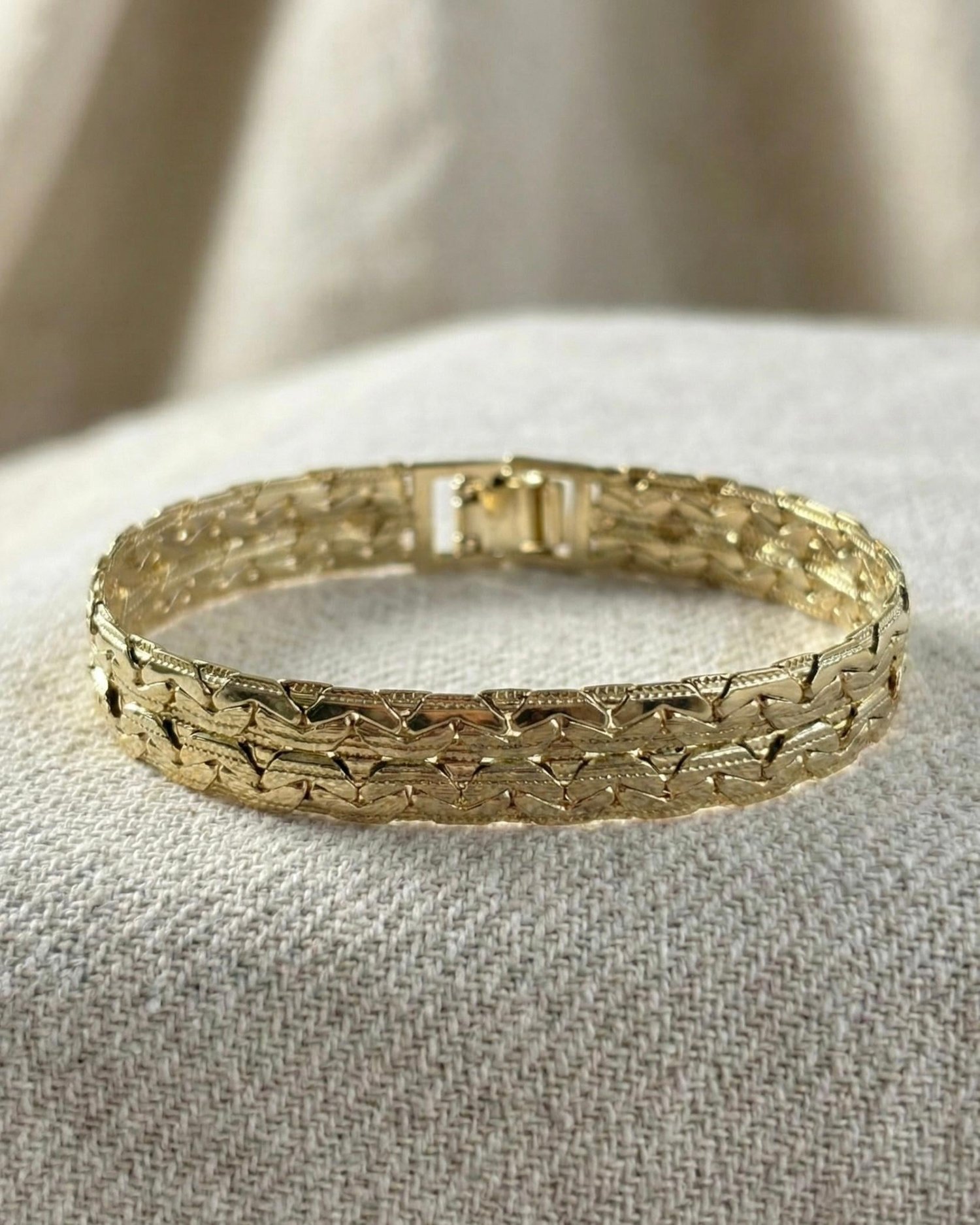 14K Xuping Hasır Model Ezme Bileklik