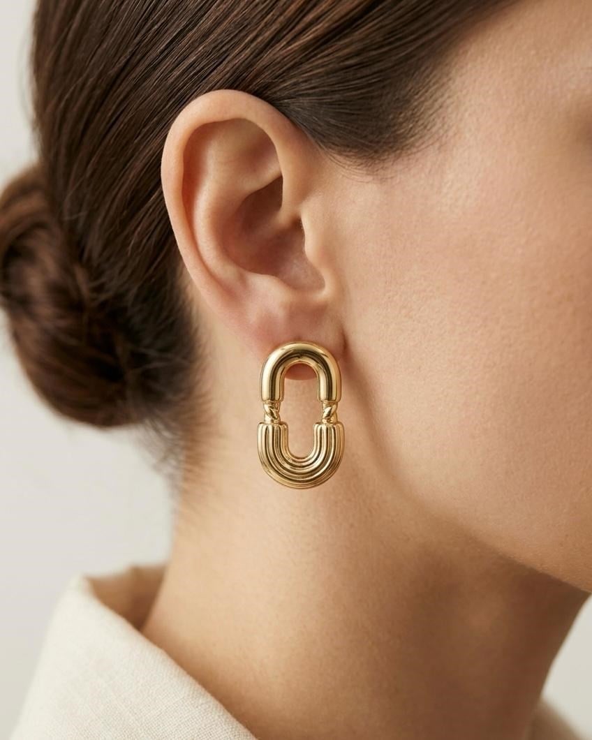 14K Xuping Kabartma Model Küpe