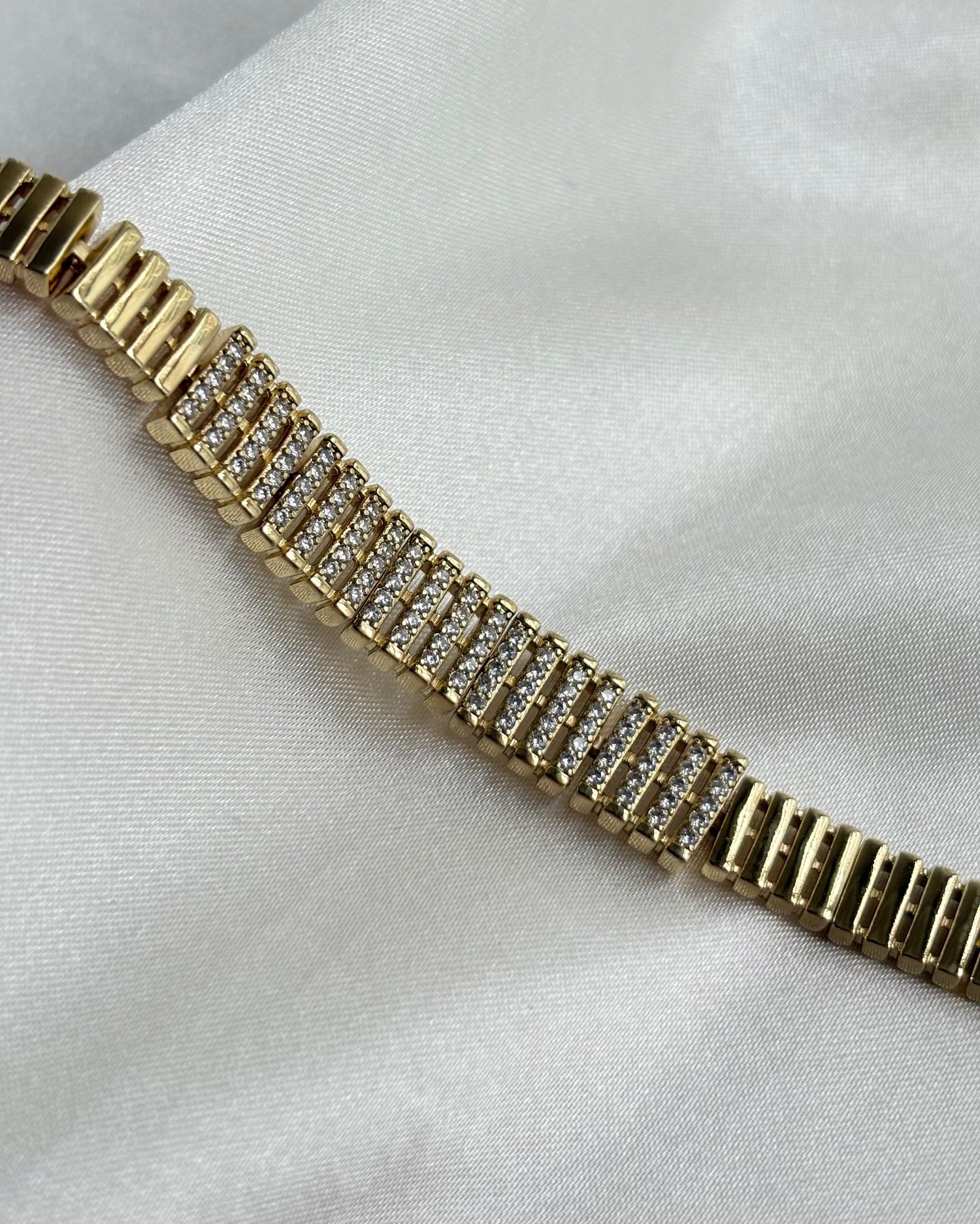 14K Xuping Kaburga Model Taşlı Bileklik