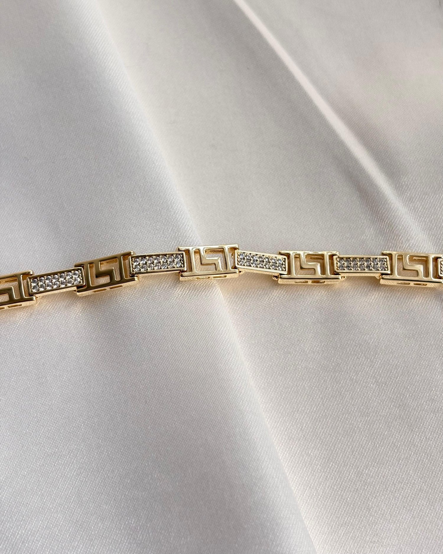 14K Xuping Labirent Model Taşlı Bileklik