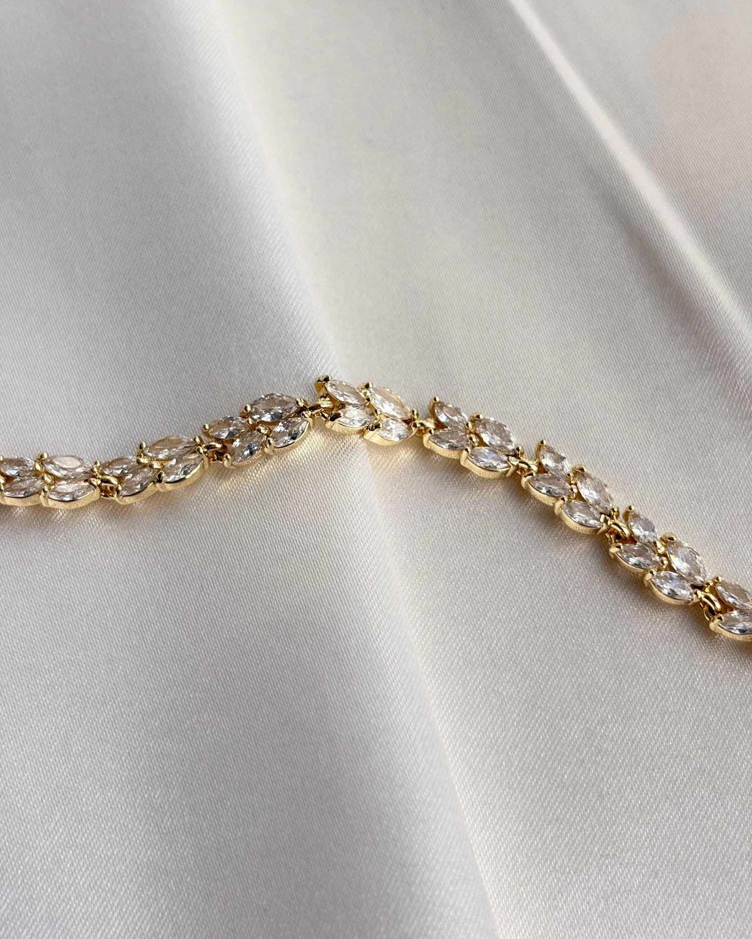 14K Xuping Taşlı Buğday Model Bileklik