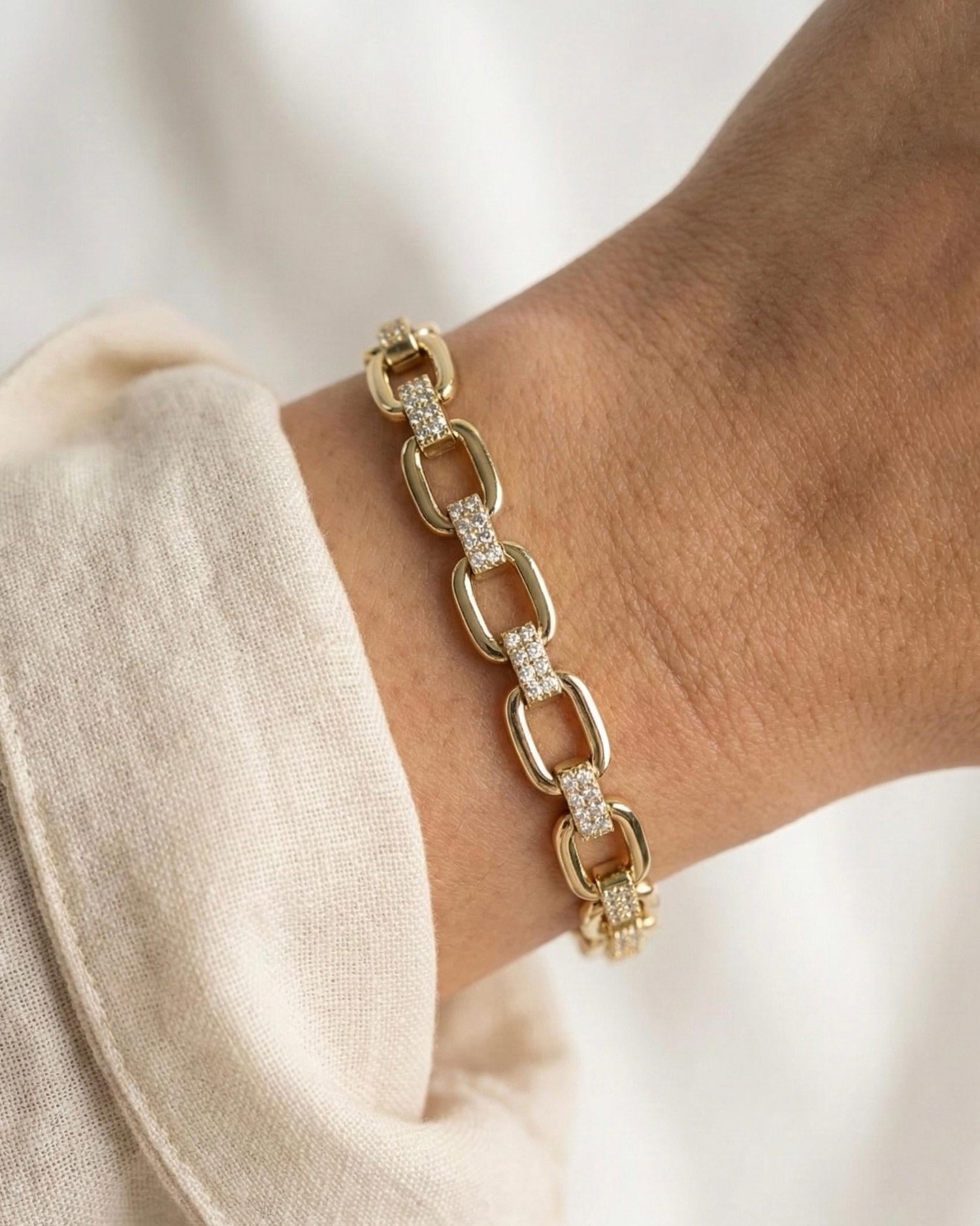 14K Xuping Taşlı Halka Model Bileklik