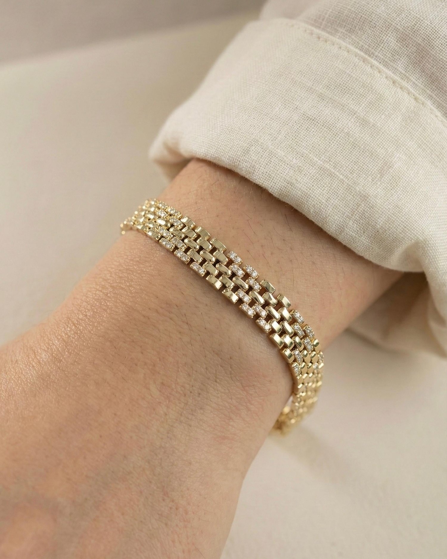 14K Xuping Taşlı Kemer Model Bileklik