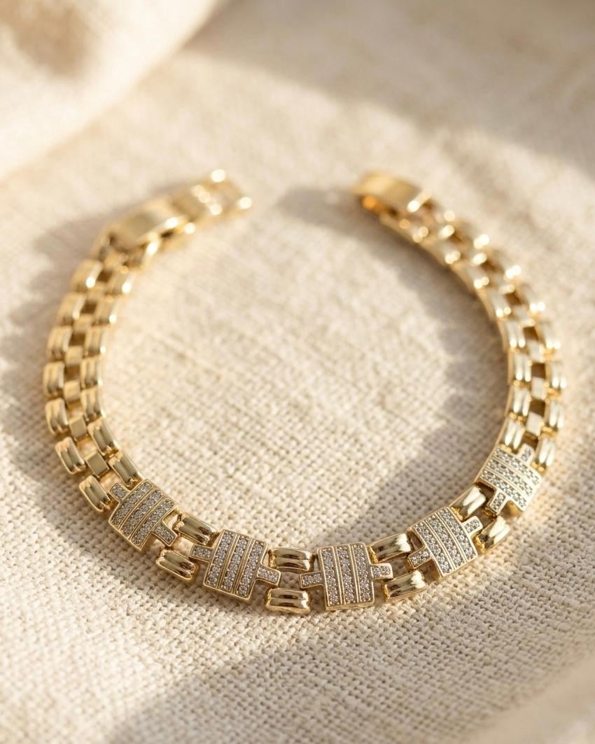 14K Xuping Taşlı Kordon Bileklik