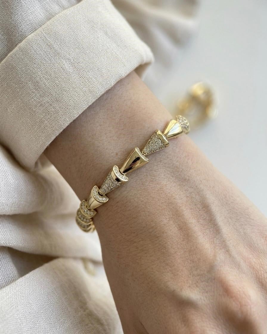 14K Xuping Taşlı Kurşun Model Bileklik