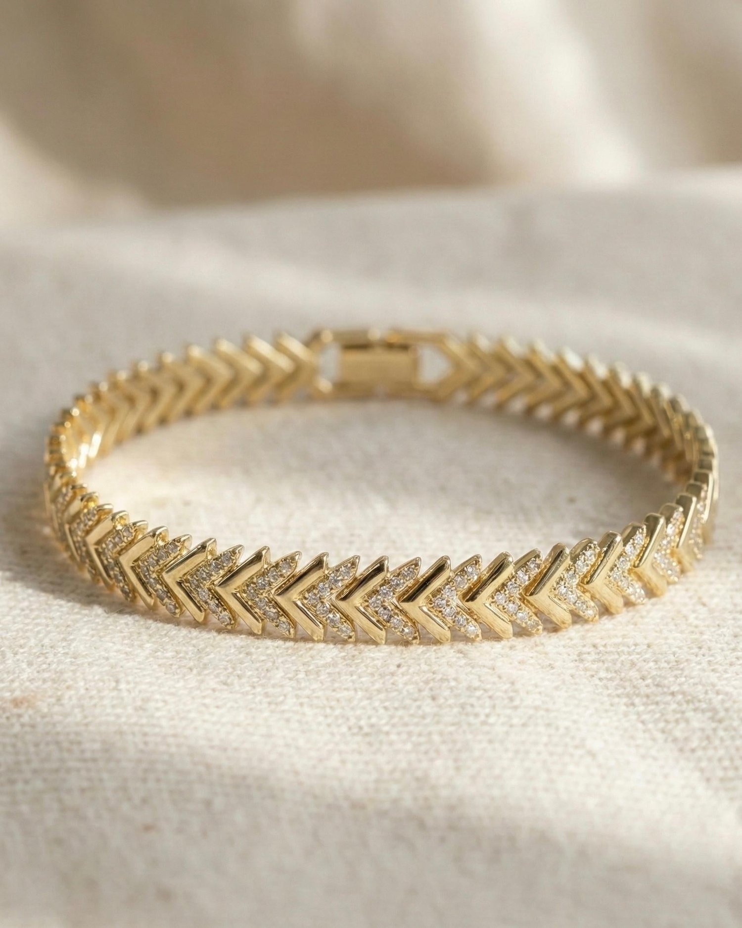 14K Xuping Yarı Taşlı Kılçık Model Bileklik
