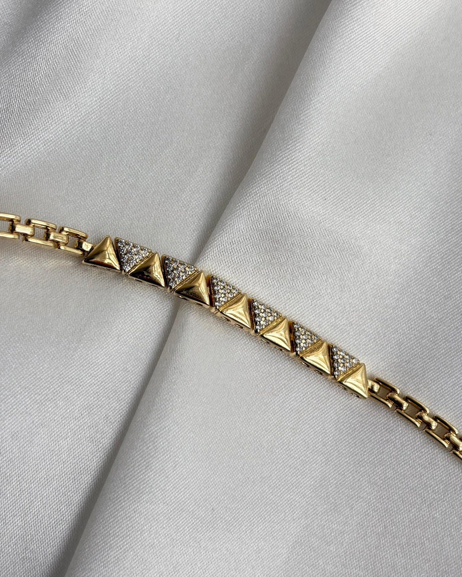 14K Xuping Yarım Piramit Model Bileklik