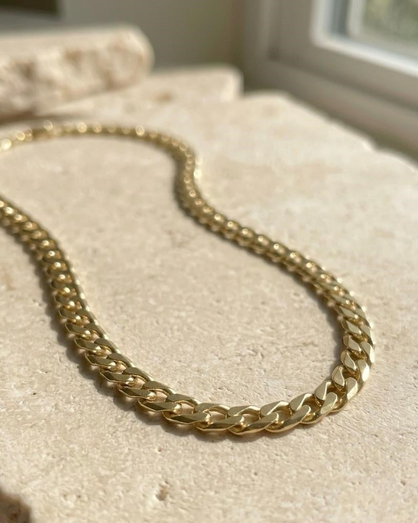 14K Xuping Yassı Zincir Kolye