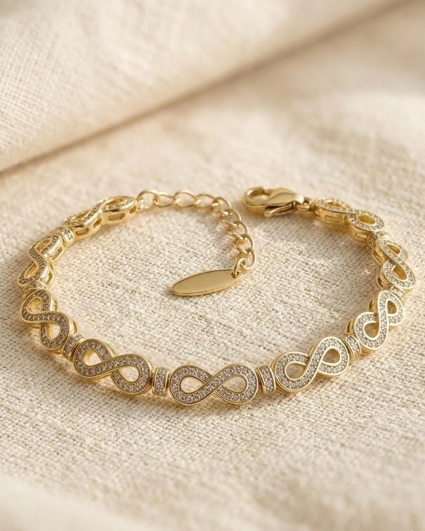 14K Xuping Zirkon Sonsuzluk Bileklik