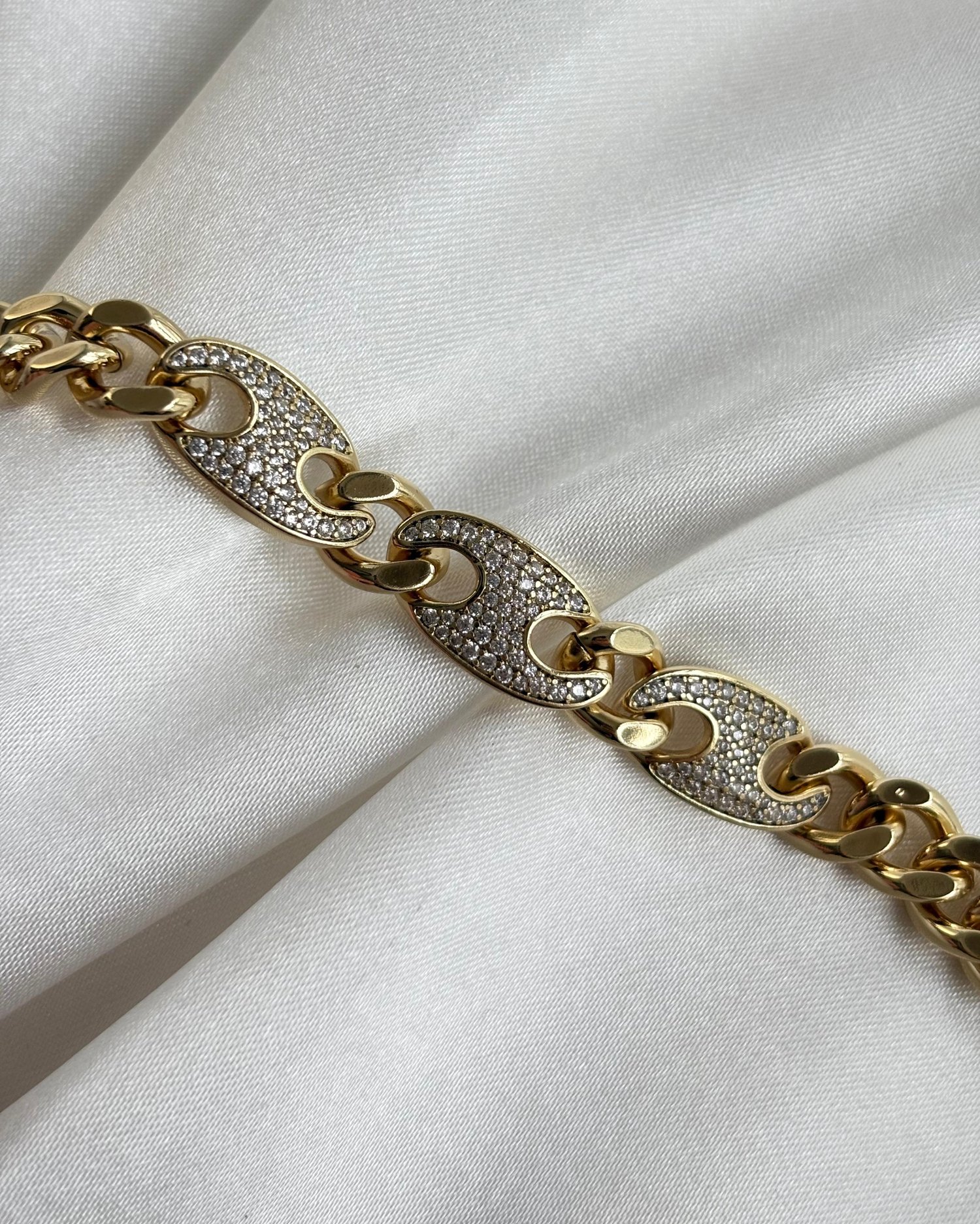 14K Xuping Zirkon Taşlı Düğüm Model Zincir Bileklik