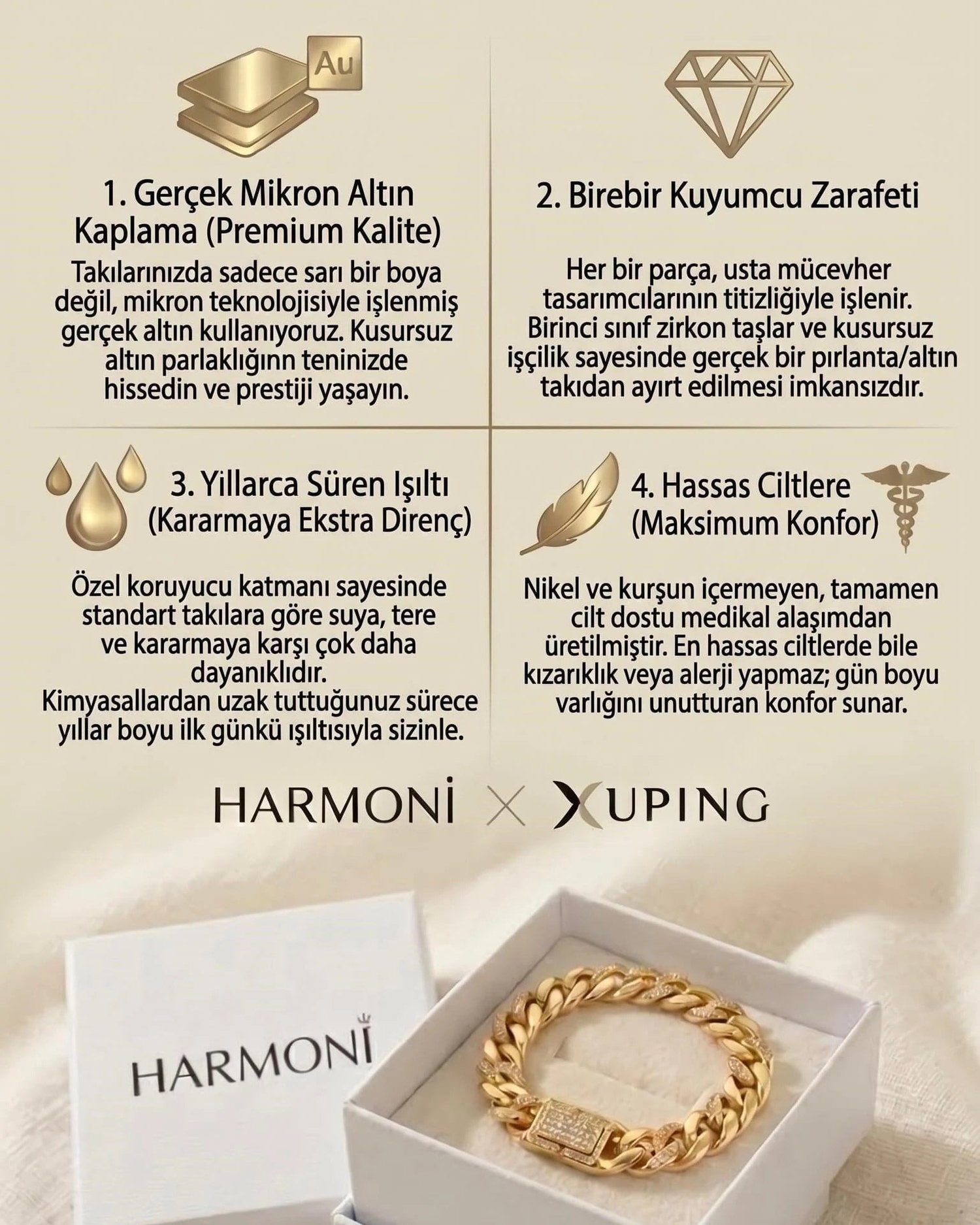 Xuping Blair Zirkon Gold Küpe