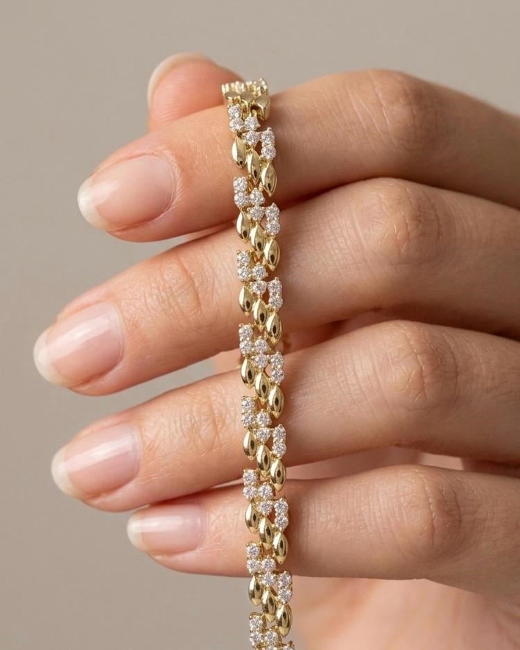 Xuping Cael Zirkon Gold Bileklik