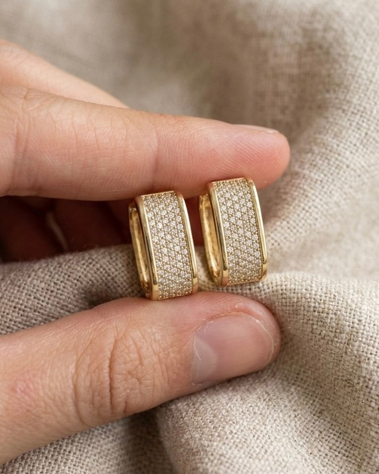 Xuping Muse Zirkon Gold Küpe