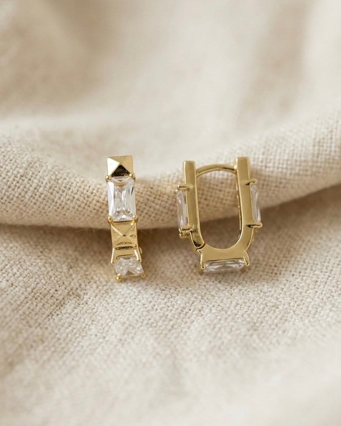 Xuping Noble Zirkon Gold Küpe