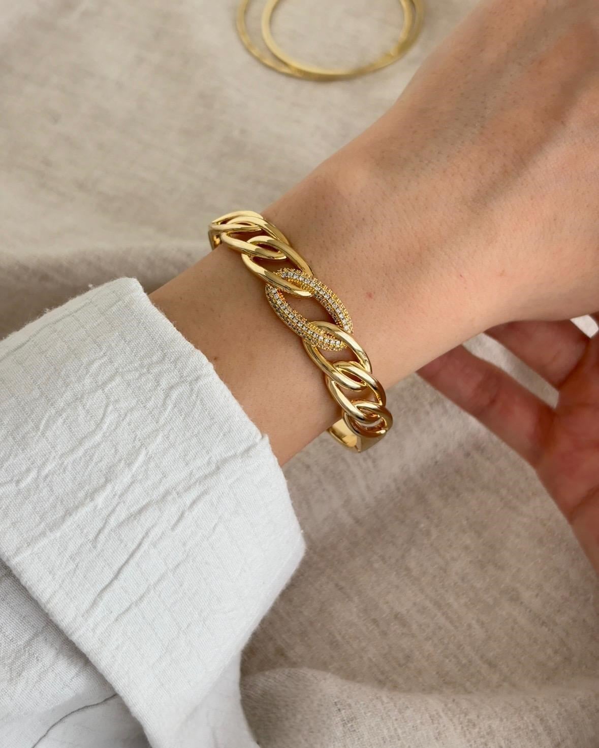 Xuping Olen Zirkon Gold Kelepçe