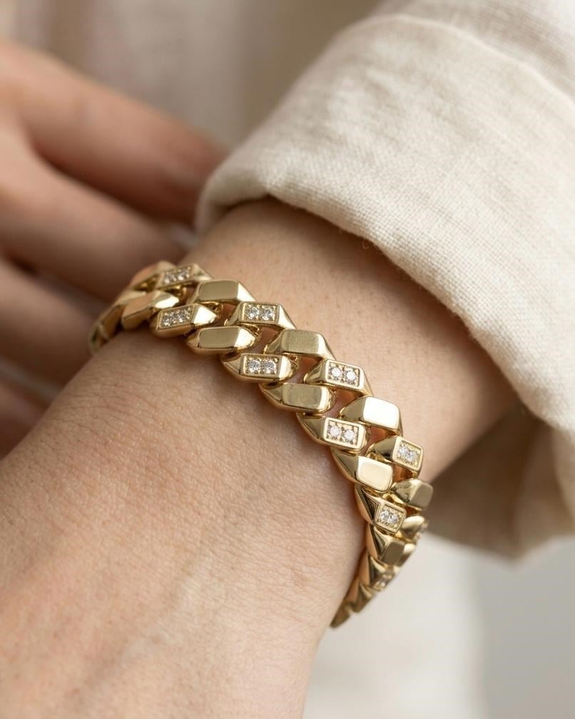 Xuping Verona Zirkon Gold Gurmet Bileklik