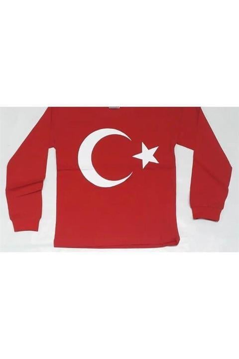 23 Nisan 19 Mayıs 29 Ekim 10 Kasım Okul Gösteri Unısex Garson Boy Çocuk Ay Yıldız Baskılı U