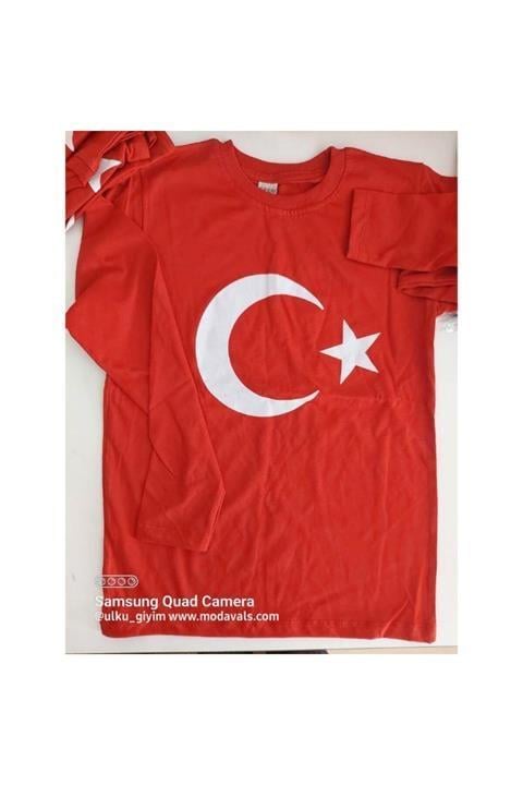 23 Nisan 19 Mayıs 29 Ekim 10 Kasım Okul Gösteri Unısex Garson Boy Çocuk Ay Yıldız Baskılı U