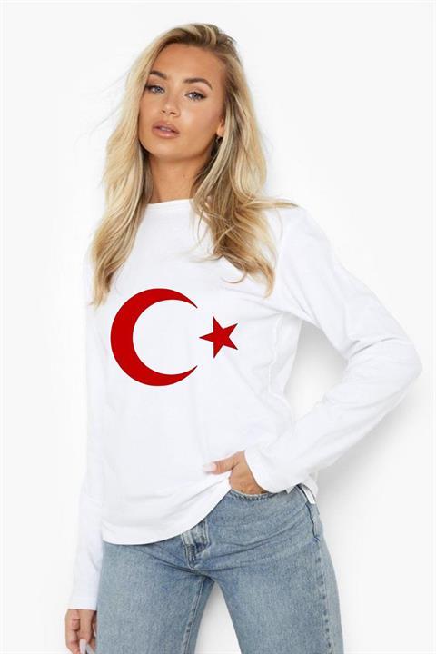 23 Nisan Ay Yıldızlı Türk Bayraklı Unisex Çocuk Kısa Kollu Tshirt 0-24