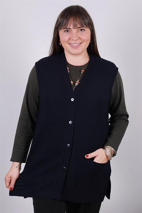 Anneler Günü Kadın Kahverengi Triko Dört Mevsim Yelek