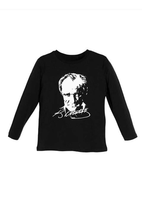 Atatürk Uzun Kollu Penye Süper Kaliteli 23 Nisan 29 Ekim Atatürk Uzun Kol Tişört