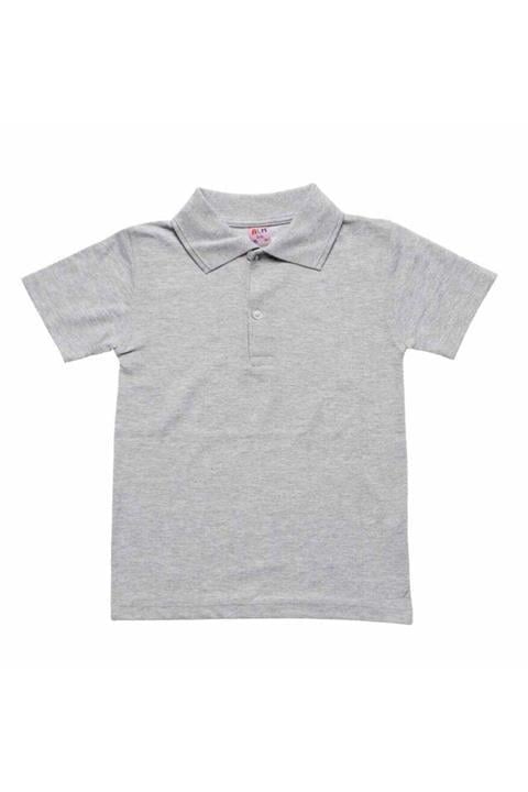 Beyaz Kısa Kol 6-16 Yaş Çocuk Okul Lakos Tişört/t-shirt - 80238-beyaz