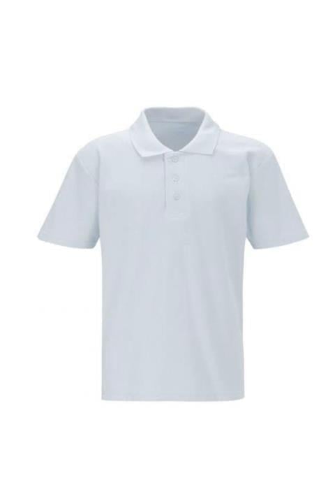 Beyaz Kısa Kol Unisex Polo Yaka T-shirt