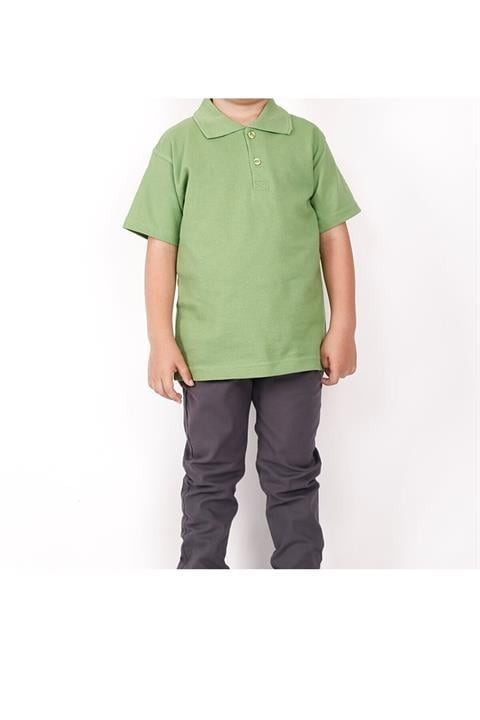 Çocuk Kısa Kollu Polo Yaka Okul Tshirt