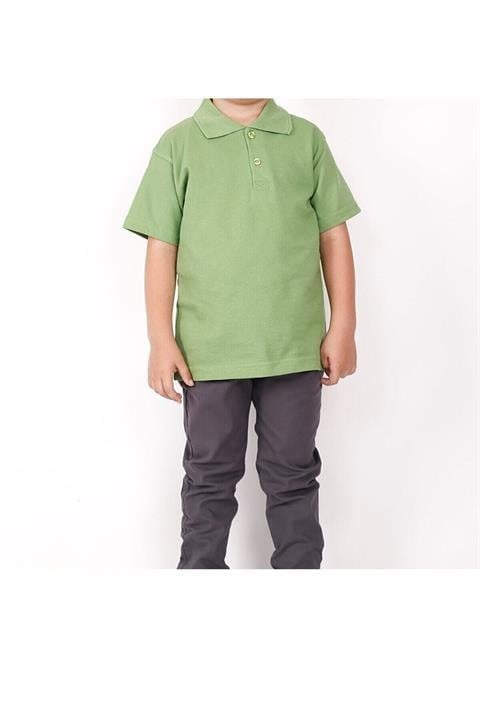 Çocuk Kısa Kollu Polo Yaka Okul Tshirt