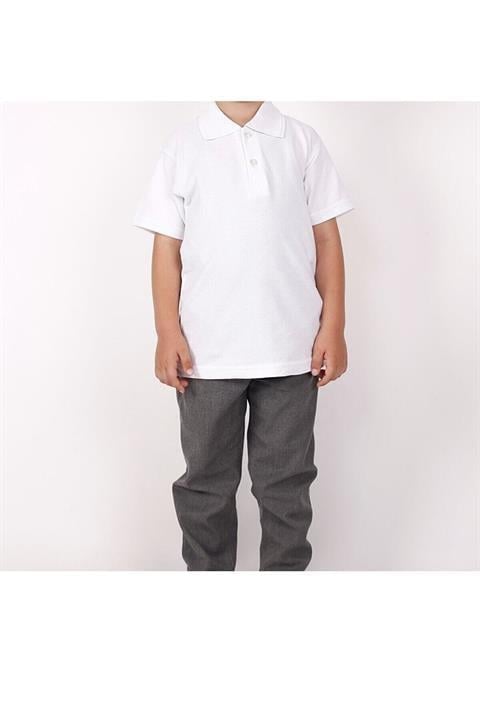 Çocuk Kısa Kollu Polo Yaka Okul Tshirt