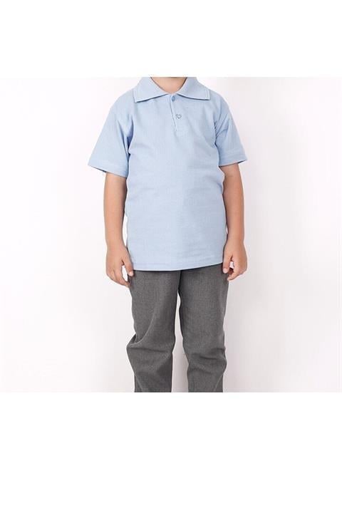 Çocuk Kısa Kollu Polo Yaka Okul Tshirt