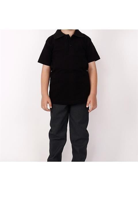 Çocuk Kısa Kollu Polo Yaka Okul Tshirt