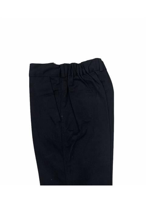 Çocuk Okul Pantalonu Kanvas Yarım Lastik Ilkokul Orta Okul Kaliteli Asaf Lacivert