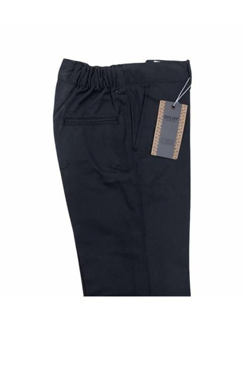 Çocuk Okul Pantalonu Kanvas Yarım Lastik Ilkokul Orta Okul Kaliteli Asaf Lacivert