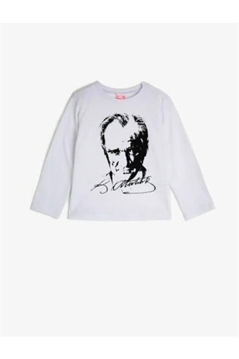 ÇOCUK UZUN KOLLU ATATÜRK BASKI TSHİRT 29 EKİM
