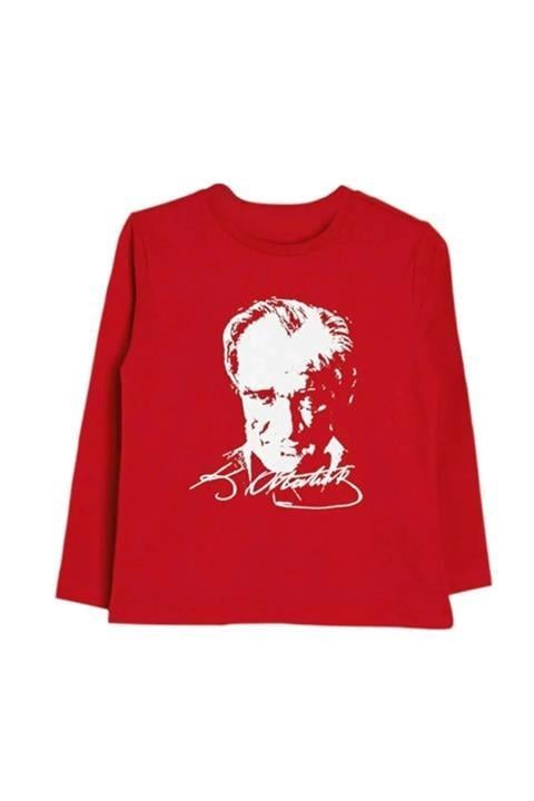 ÇOCUK UZUN KOLLU ATATÜRK BASKI TSHİRT 29 EKİM