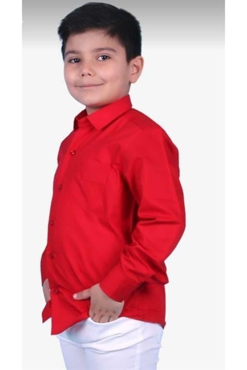 Erkek Çocuk 2 Kumaş Okul Gömlek