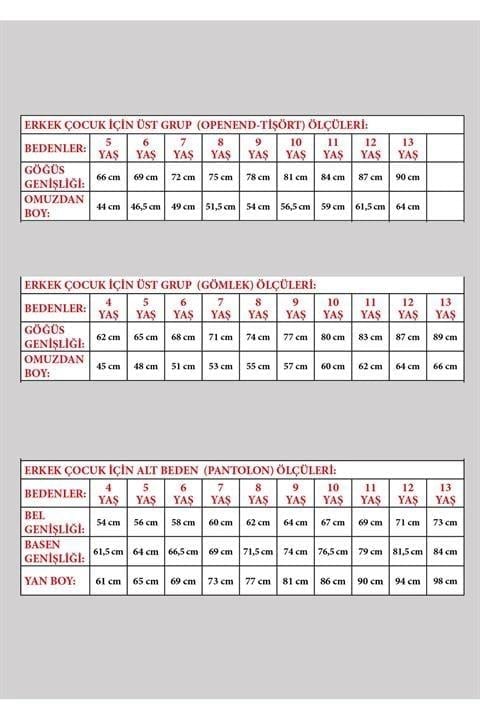 Erkek Çocuk 23 Nisan Alt Üst Papyon Takım