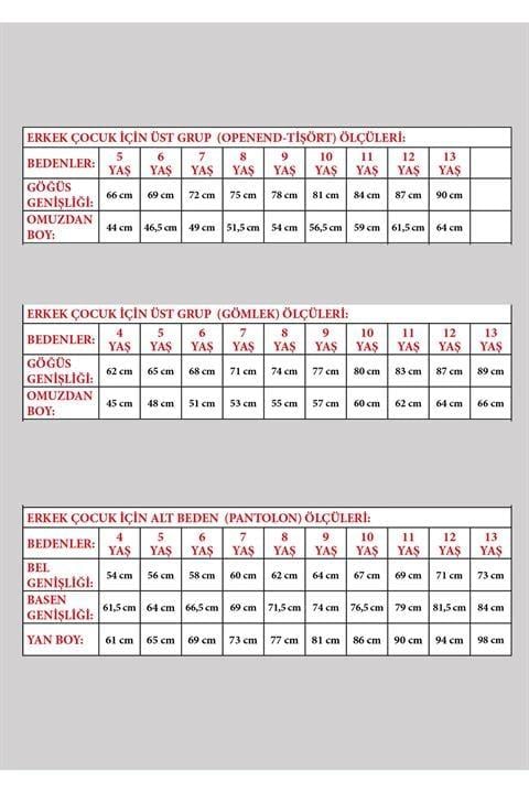Erkek Çocuk 23 Nisan Alt Üst Papyon Takım