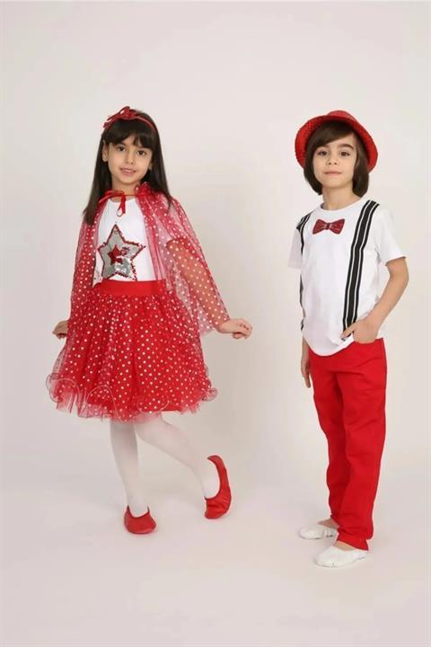 Erkek Çocuk Gömlek Pantalon Takım Gösteri Kıyafeti (sadece Erkek)