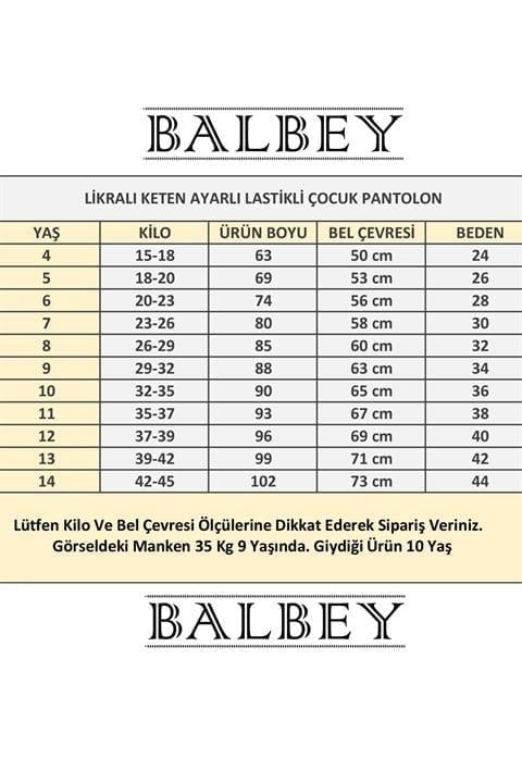 Erkek Çocuk Likralı Siyah Pantolon